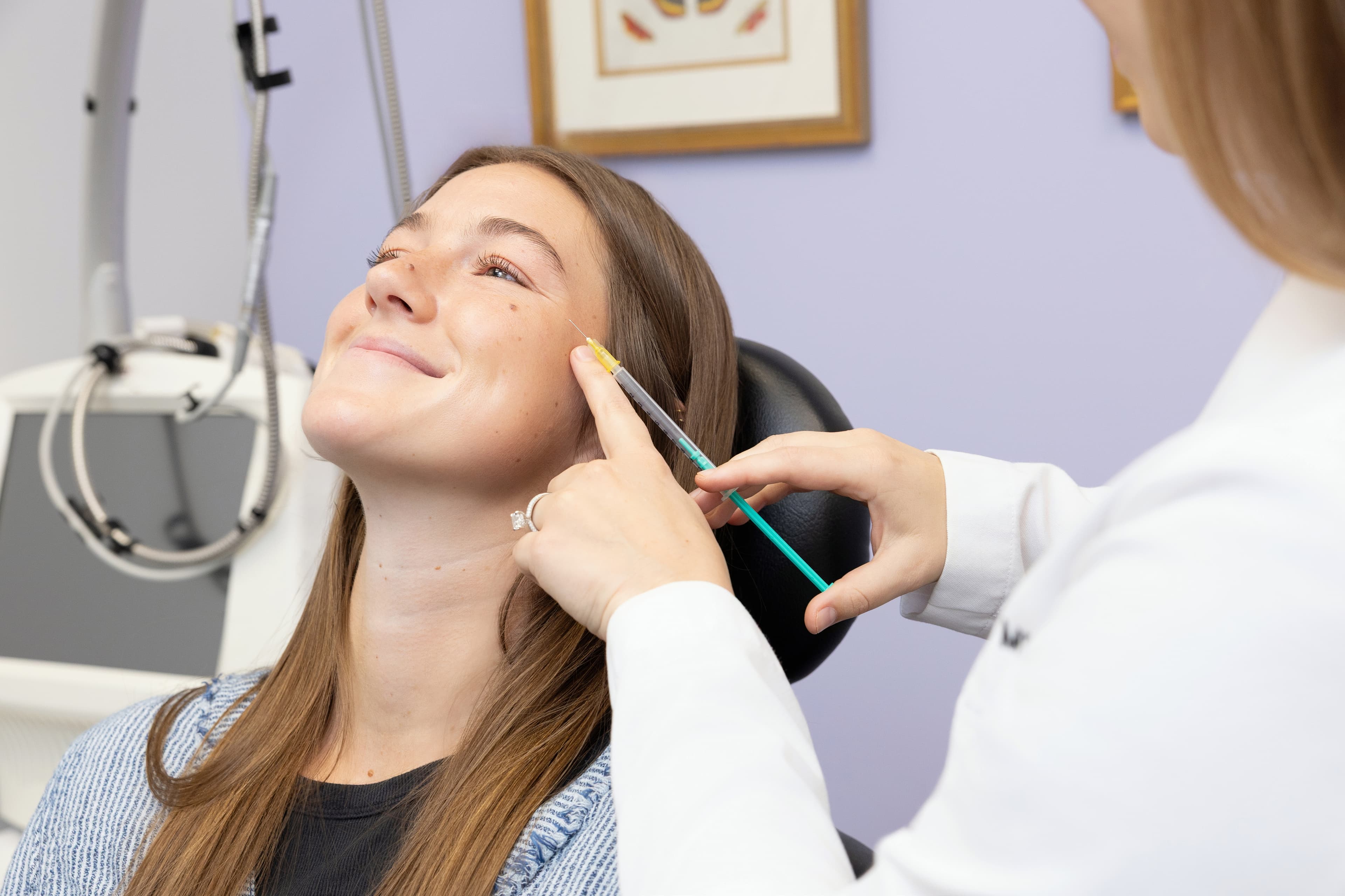 Professional portrait showcasing facial beauty and features for volume restoration treatments